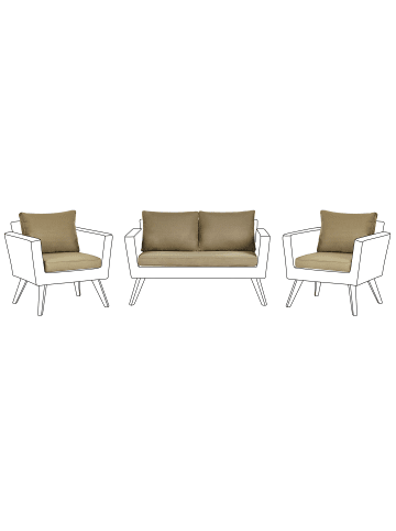 Beliani 7-tlg Kissenbezug VITTORIA in Grün