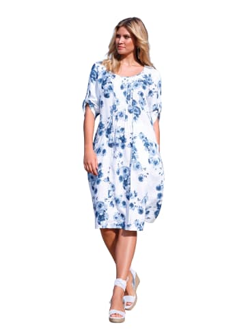 ANNA AURA Sommerkleid linen in weiß/blau