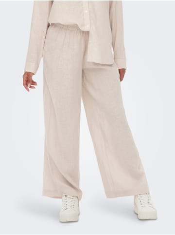 ONLY Elegante Business Leinen Hose Stoff Wide Leg Pants ONLTOKYO in Sand
