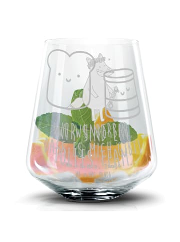Mr. & Mrs. Panda Whiskyglas Toast Marmelade mit Spruch in Transparent
