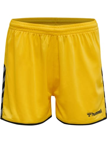 Hummel Hummel Poly Kurze Hose Hmlauthentic Multisport Damen Leichte Design Schnelltrocknend in SPORTS YELLOW/BLACK