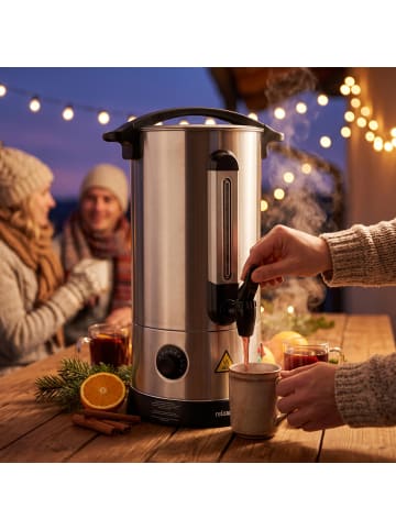 relaxdays Glühweinkocher in Silber - 7 l