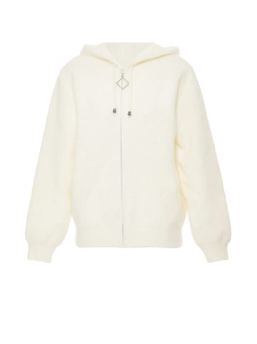 Poomi Damen Strickjacke in Wollweiss