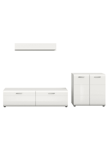 ebuy24 Regalkombination Ice Weiß 255 x 41 cm