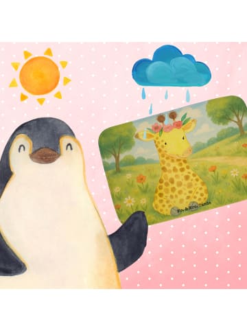 Mr. & Mrs. Panda duschmatten Giraffe Blumenkranz Design ohne Spruch in Weiß