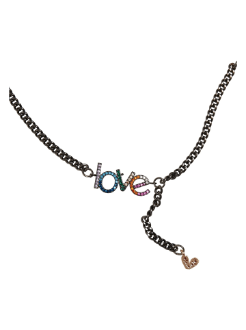 Urban Classics Urban Classics Unisex Love Necklace in gunmetal