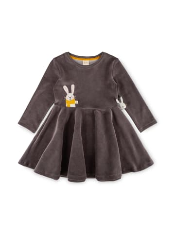 Sigikid Velours-Kleid Schneehase in grau