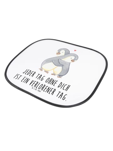 Mr. & Mrs. Panda Auto Sonnenblende Pinguine Kuscheln mit Spruch in Weiß