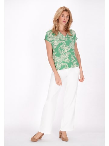 Usha Blouse in green white