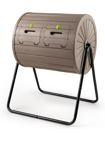 COSTWAY 142L Trommel-Komposter in Braun