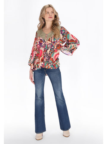 usha FESTIVAL Women Blouse in black multicolor