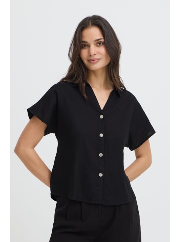 b. young Kurzarm-Bluse BYFALAKKA Loose fit in Meteorite