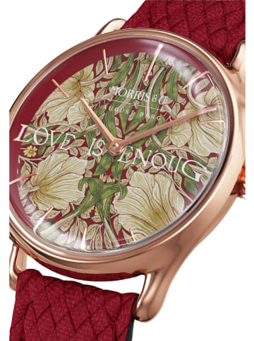 August Berg Armbanduhr Morris & Co. Crimson Pimpernel in rosegold crimson