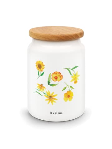 Mr. & Mrs. Panda Frischhaltedose Sonnengruß Design ohne Spruch in Weiß