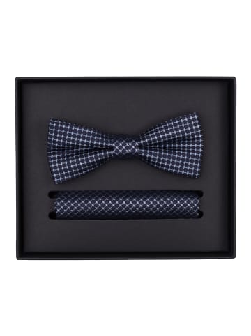 Venti Fliege und Einstecktuch in Mittelblau