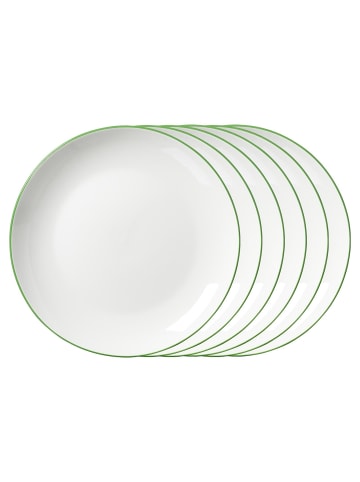 6er Set Dessertteller Adela in Grün ø 20,5 cm