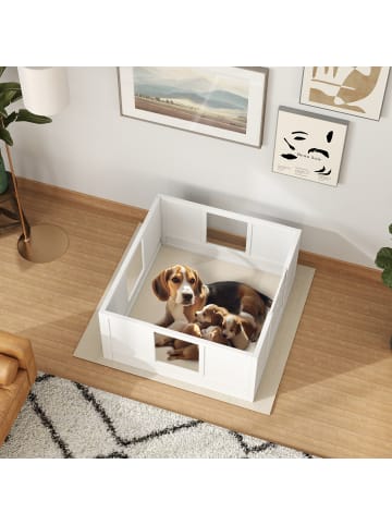 Pawhut Wurfkiste für Welpen 100L x 96B x 48H cm