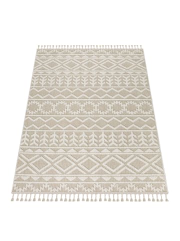 KADIMA DESIGN Teppich Kurzflor Natur Wohnzimmer in Creme