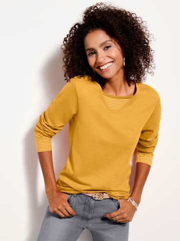 Sieh an! Langarmshirt in curry