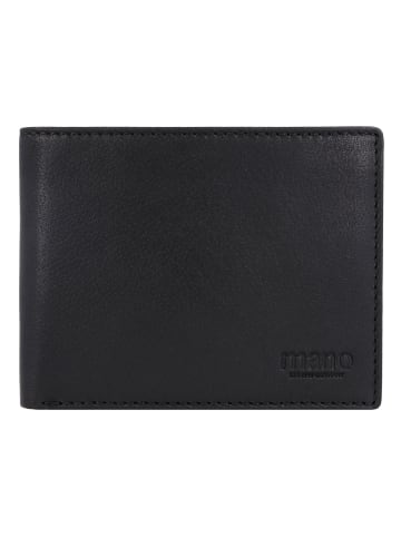 mano Don Simon Geldbörse Leder 12,5 cm in schwarz