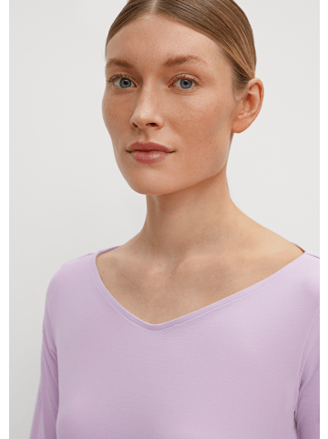 comma T-Shirt langarm in Lila