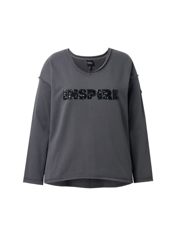 Ulla Popken Sweatshirt in graphitgrau