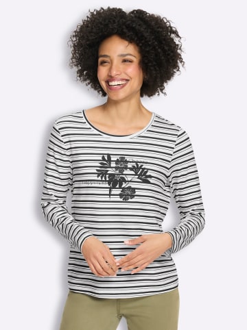 Heine Shirt in schwarz-ecru-geringelt