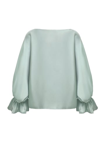 Betty Barclay Satin-Bluse mit U-Boot-Ausschnitt in Chinois Green