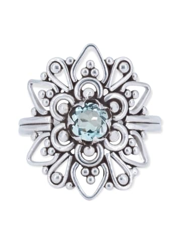 mantraroma 925er Silber - Ringe mit Blau Topas facettiert