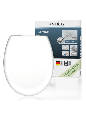 Franz Joseph Schütte Duroplast WC-Sitz WHITE, PREMIUM, mit Absenkautomatik und Schnellverschluss