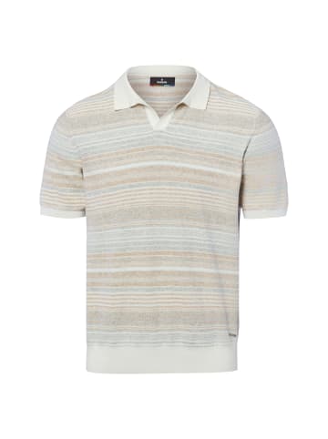 Ragman Strick-Poloshirt in hellgrau ecru - 0002