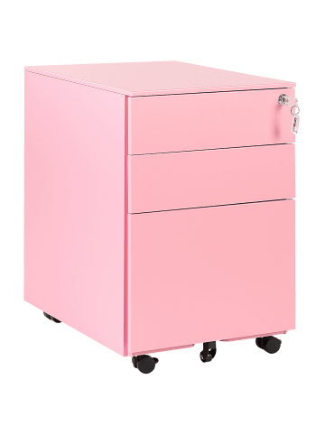 Beliani Büroschränke CAMI in Rosa - (W) 39 x (H) 60 x (L) 50 cm