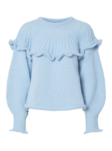 Pieces Strickpullover in Airy Blue