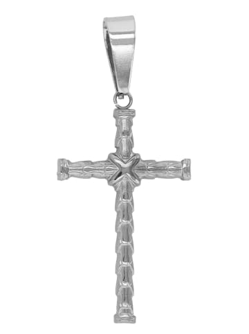 Adeliás Unisex Anhänger – Kreuz Kreuzanhänger aus Edelstahl in silber