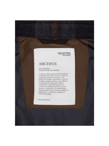 Selected Langarmhemd in Navy Blazer