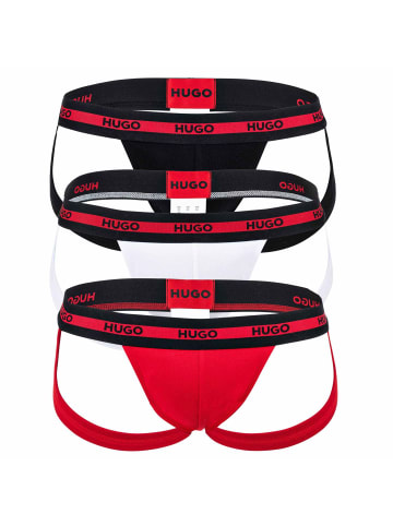 HUGO Jockstrap 3er Pack in Schwarz/Rot/Weiß