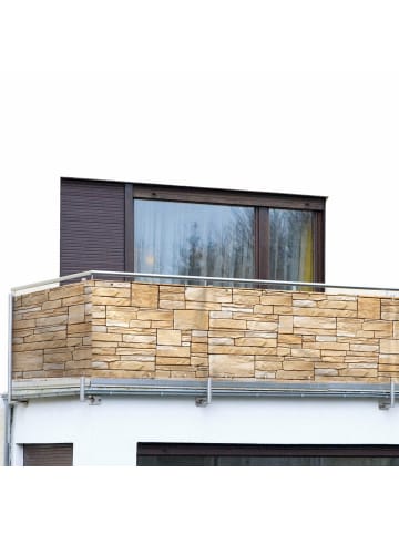 Maximex Sichtschutz Mauer 5m, Balkon-Sichtschutz Mod. Mauer, 5 m in Mehrfarbig