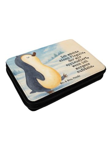 Mr. & Mrs. Panda Mäppchen Pinguin mHerzieren Design mit Spruch in Weiß