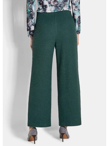 GOLDNER Jerseyhose Elegante Palazzohose VERA in Bouclé in smaragd