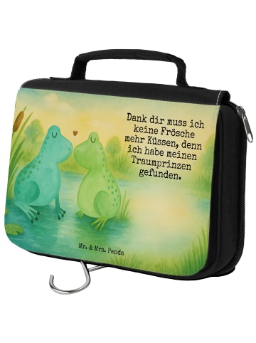 Mr. & Mrs. Panda Kulturbeutel Frosch Liebe Design mit Spruch in Weiß