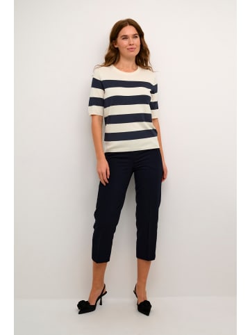 Kaffe Strickpullover KAlizza in Navy/Turtledove Bold Stripe