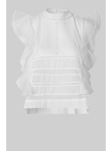 SECOND FEMALE Kristel Frill Top in WHITE