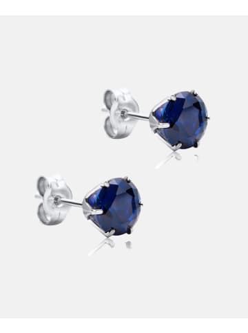 Diamant L'éternel Ohrringe aus 585 Weißgold mit Saphir