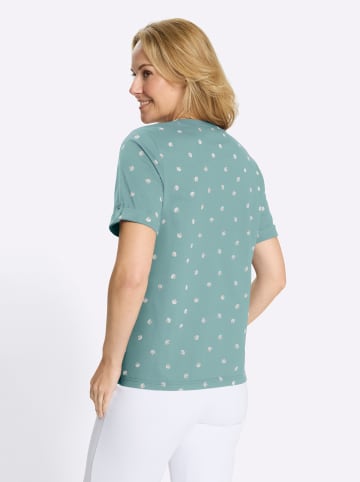 Sieh an! Kurzarm-Shirt in salbei-ecru-bedruckt