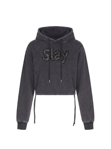 myMo ROCKS Women Hoodie in Grey Stone Wash