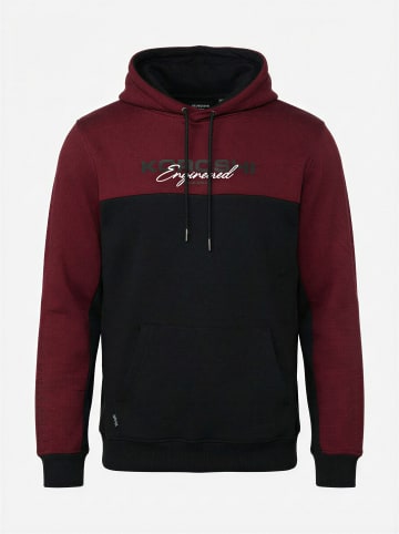 KOROSHI Hochausschnitt-Pullover aus Baumwoll-Fancy Cross in rot