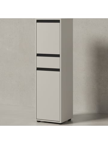 KADIMA DESIGN Badschrank schmal Hamburg Soft-Close Funktion, Midischrank in Steingrau