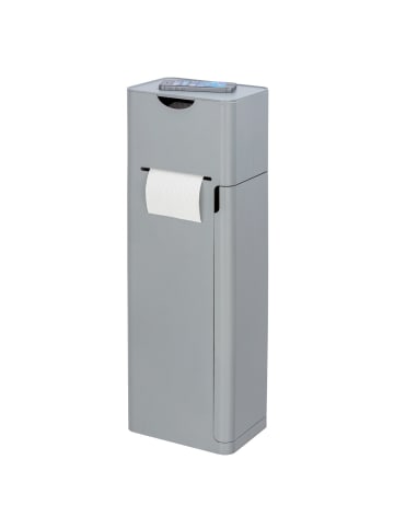 Wenko Toilettenpapier- und Toilettenbürstenhalter IMON, 6in1 in Grau, 15 x 58 x 20 cm