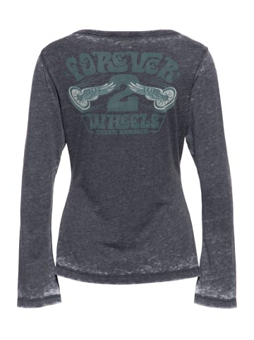 Queen Kerosin Queen Kerosin Longsleeve Forever 2 Wheels in grau