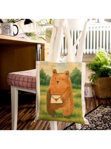Mr. & Mrs. Panda Schultertasche Bär Vermissen Design ohne Spruch in Weiß